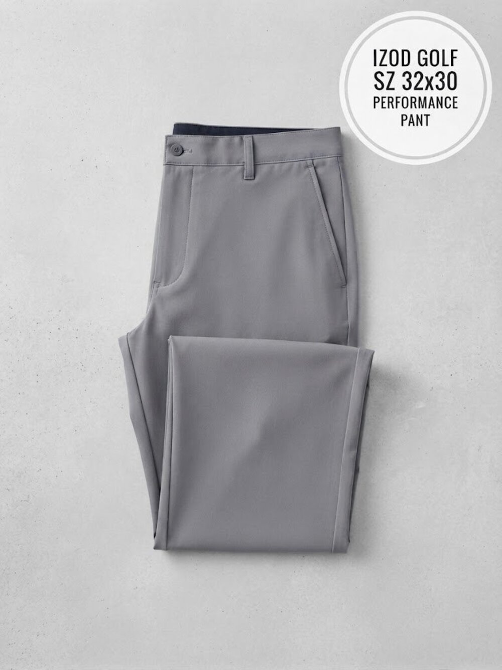IZOD Golf Men's Gray Performance Stretch Pants 32x30 Flaws / Stains